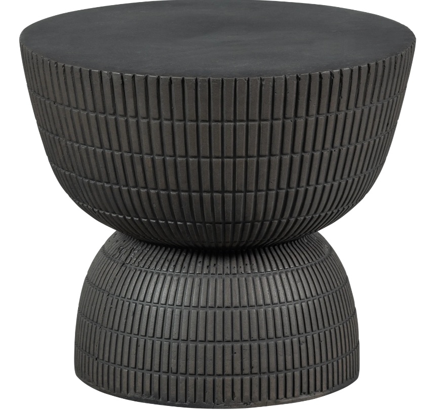 WOOOD Konferenční stolek SAMSON ø40 cm tmavě hnědý