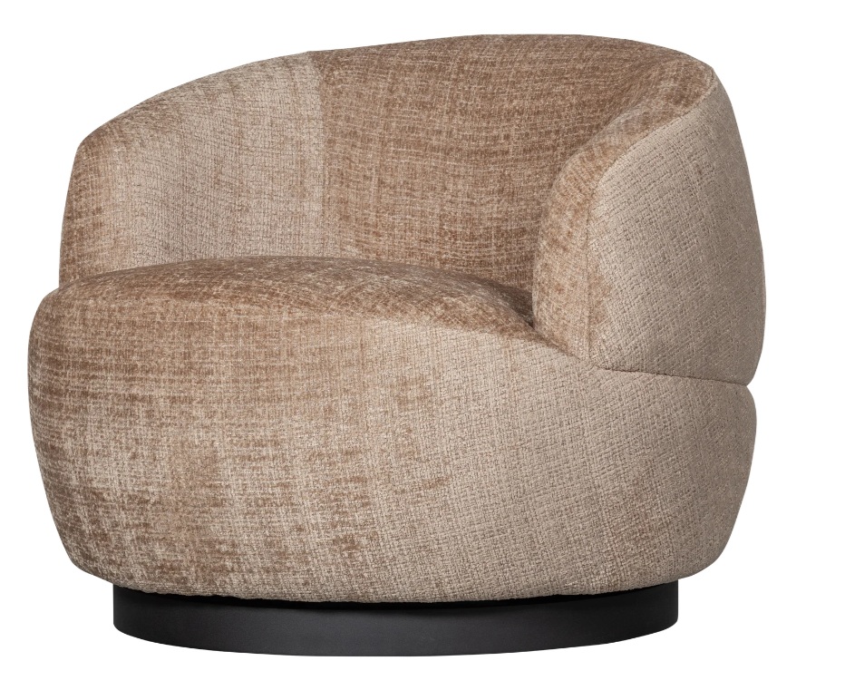 BePureHome Otočné křeslo WOOLLY pískové