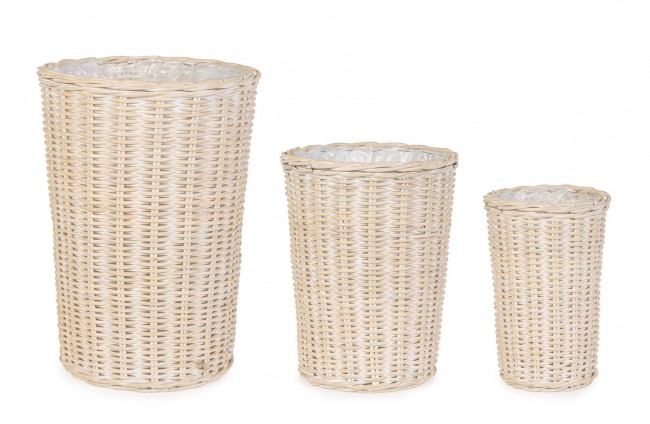 BIZZOTTO Set tří košů RANDY světlý