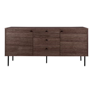 House Nordic Dřevěná komoda KYOTO 150x74 cm tmavě hnědá