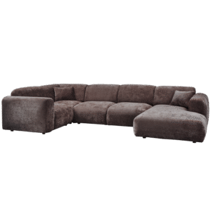 WOOOD Rohová pohovka CLOUD levá 345x198 cm hnědá