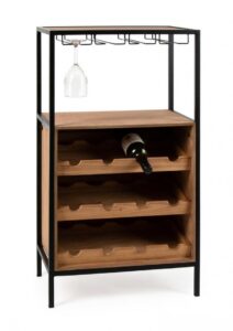 BIZZOTTO Kovový bar ISAAC černý 91 cm