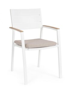 BIZZOTTO Zahradní židle ZELMAR bílá