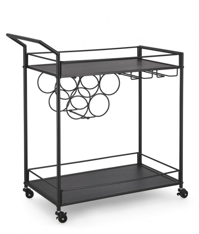 BIZZOTTO Barový vozík ISAAC černý