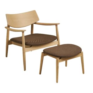 House Nordic Set křesla a podnožky OLVERA přírodní