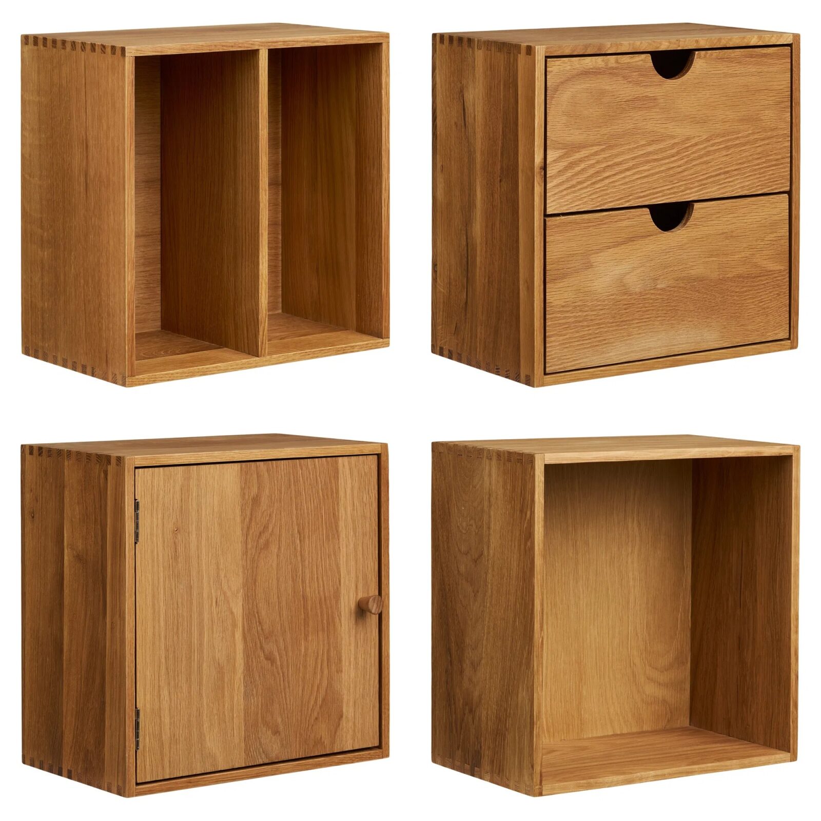 House Nordic Set 4 nástěnných polic TOWNSVILLE přírodní