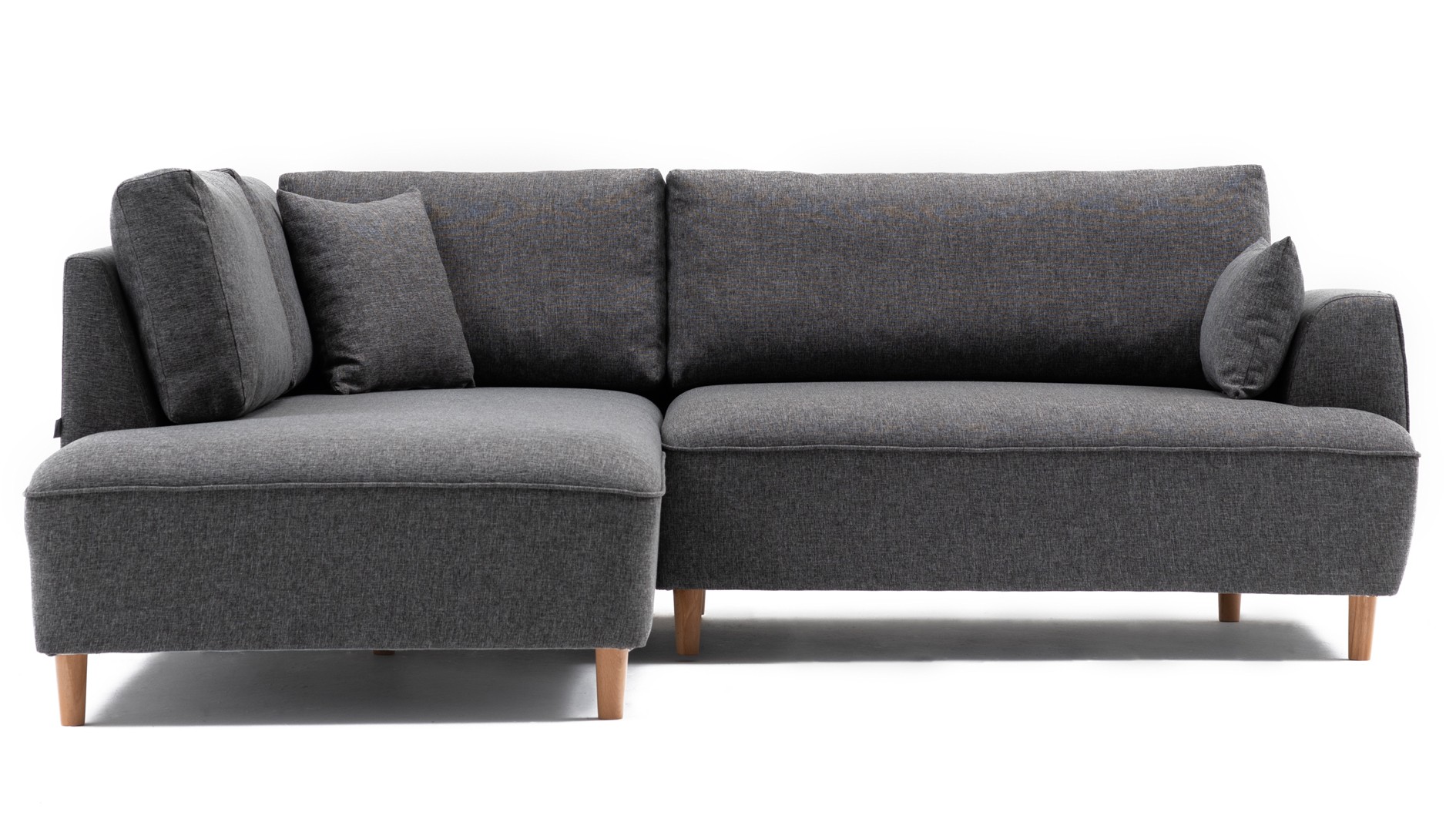 Hanah Home Rohová pohovka FELIX tmavě šedá levá