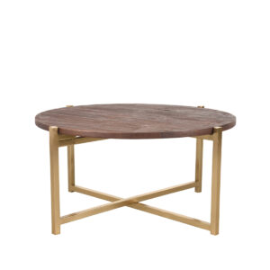 LABEL51 Konferenční stolek DOX 70cm se zlatými nohami