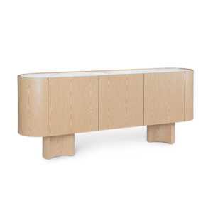 BIZZOTTO Dřevěná komoda OTILIA dub 80x200 cm