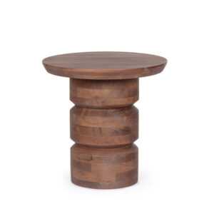 BIZZOTTO Konferenční stolek CORTEZ hnědý ø55 cm