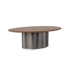 BIZZOTTO Oválný konferenční stolek RAWLING hnědý 120X70 cm