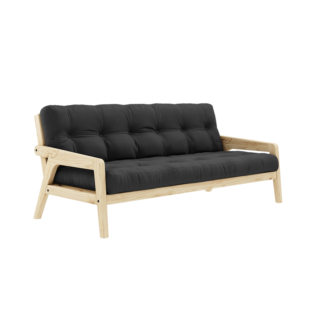 KARUP DESIGN Dřevěná rozkládací pohovka GRAB černá 204 cm