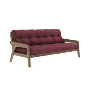 KARUP DESIGN Třímístná rozkládací pohovka GRAB vínová 204 cm