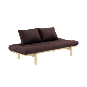 KARUP DESIGN Dřevěná pohovka PACE tmavě hnědá 75x200 cm