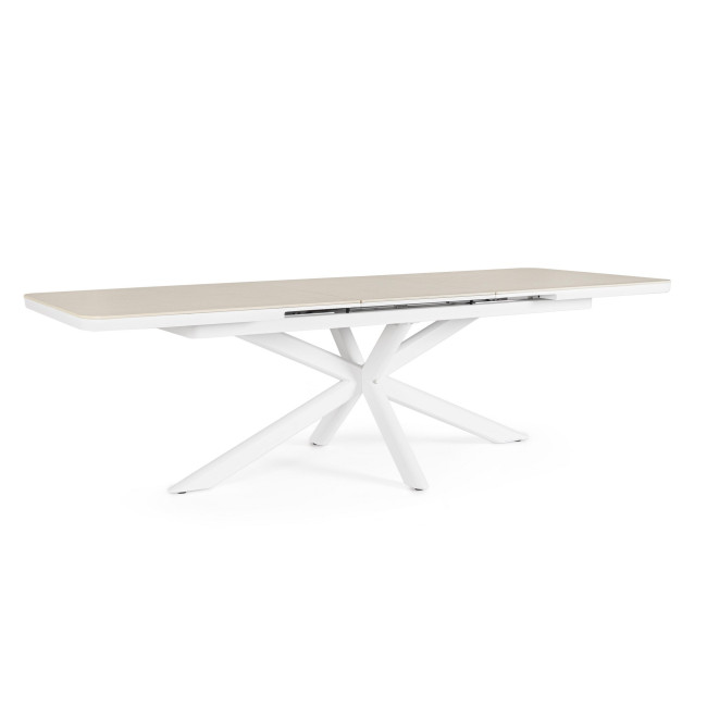 BIZZOTTO Rozkládací zahradní stůl PASCAL 200-260x100 cm bílý