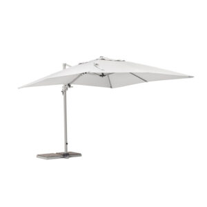 BIZZOTTO Slunečník SARAGOZZA 3x3m světle šedý