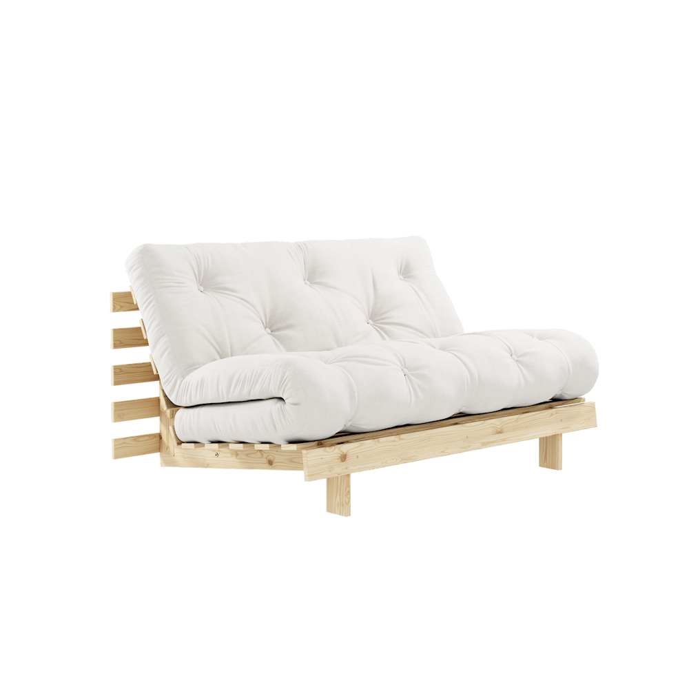 KARUP DESIGN Přírodní rozkládací pohovka ROOTS s konstrukcí ze světlého dřeva 140x200 cm