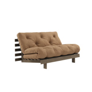 KARUP DESIGN Mocca rozkládací pohovka ROOTS s konstrukcí z tmavě hnědého dřeva 140x200 cm