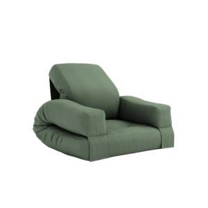 KARUP DESIGN Rozkládací dětské křesílko MINI HIPPO olivově zelené