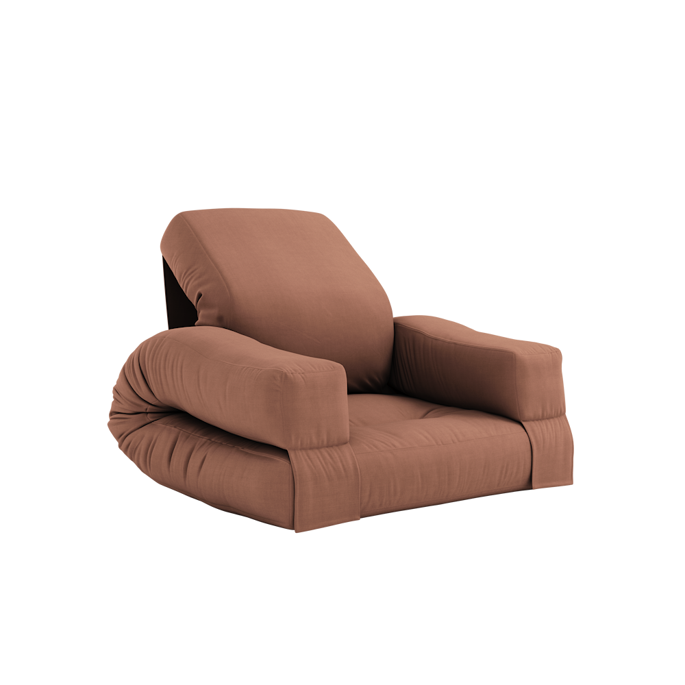 KARUP DESIGN Rozkládací dětské křesílko MINI HIPPO cihlově hnědé